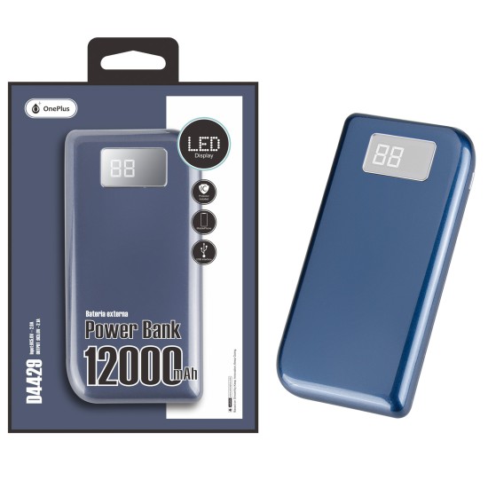 POWER BANK MTK  D4429 ECLIPSE,12000MAH BLUE